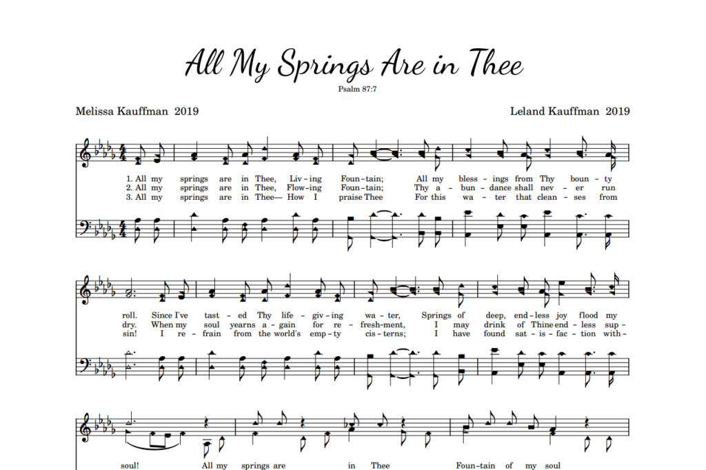 Post image for All My Springs Are In Thee