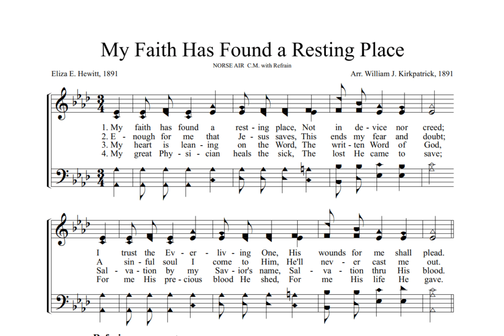 Post image for My Faith Has Found a Resting Place