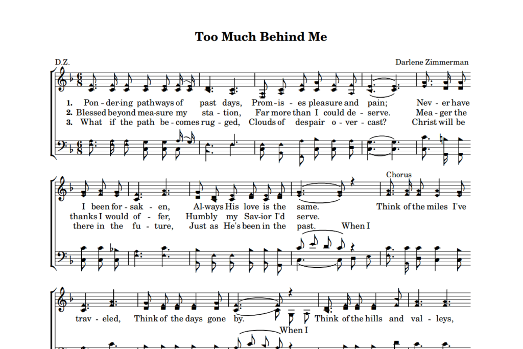 Post image for Too Much Behind Me