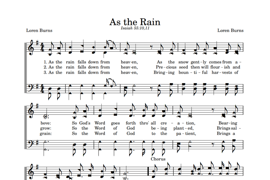 Post image for As the Rain