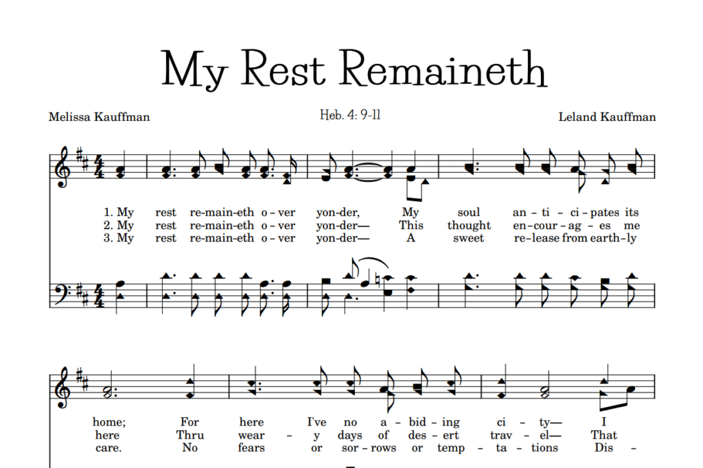 Post image for My Rest Remaineth
