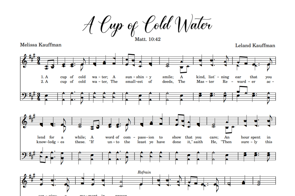 Post image for A Cup of Cold Water